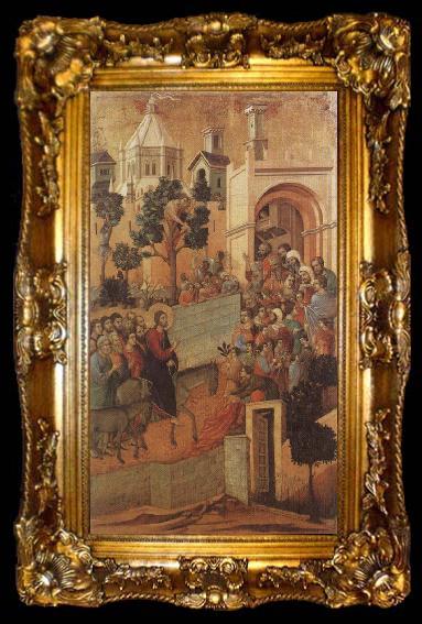 framed  Duccio di Buoninsegna Christ Entering Jerusalem, ta009-2
